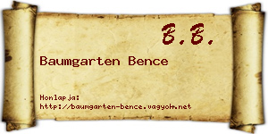 Baumgarten Bence névjegykártya