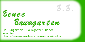 bence baumgarten business card